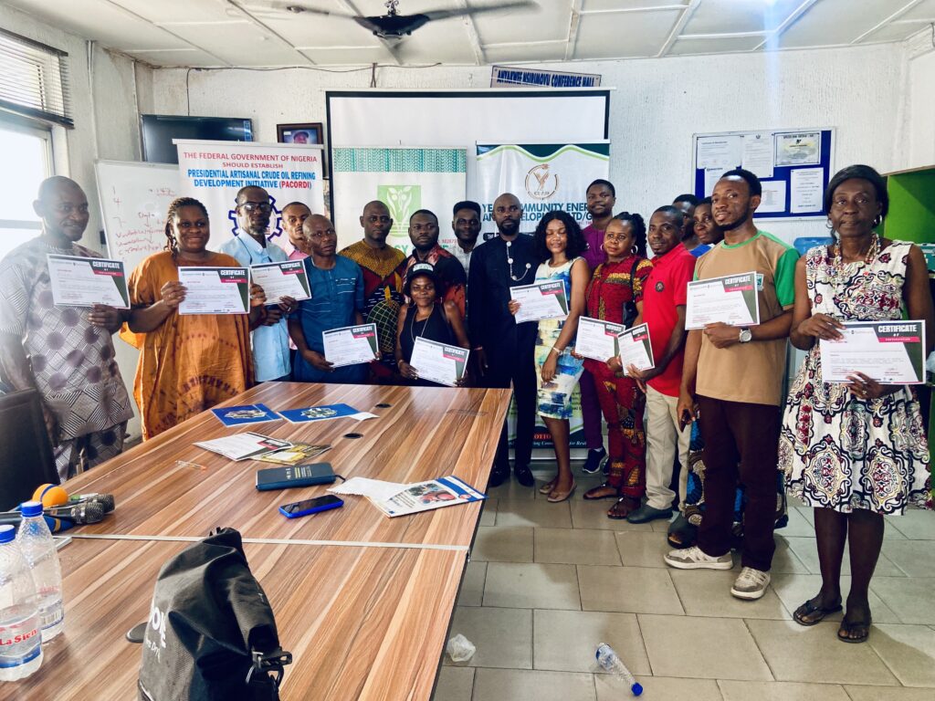 Picture of Tech4Rural participants holding a certificate