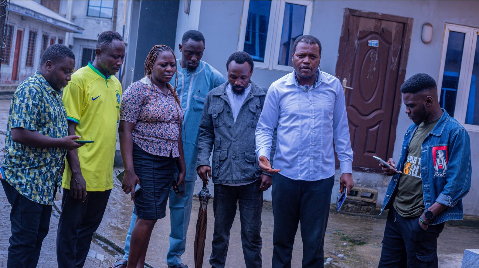 Community members gathered with a Tech4Rural facilitator during a field session