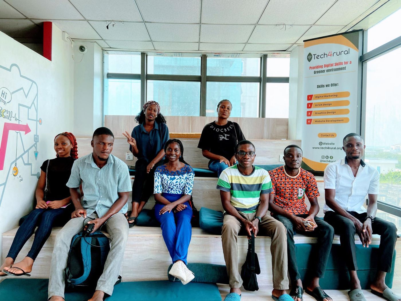 Young people at a Tech4Rural digital skills session